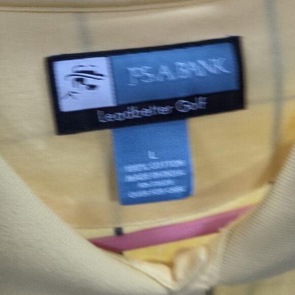 Jos. A. Bank Leadbetter Golf Polo Shirt Mens L Yellow Summer Outdoor Performance - Picture 5 of 7